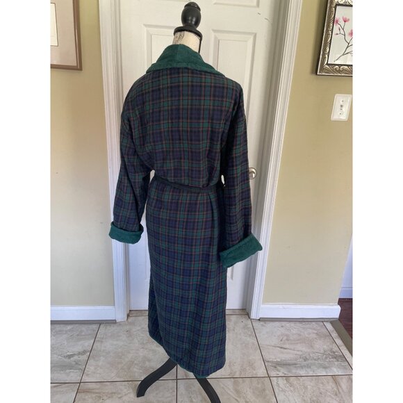 Victoria's Secret Authentic Country Cottons Plaid Terry Cloth Bath Robe M/L - Picture 9 of 16